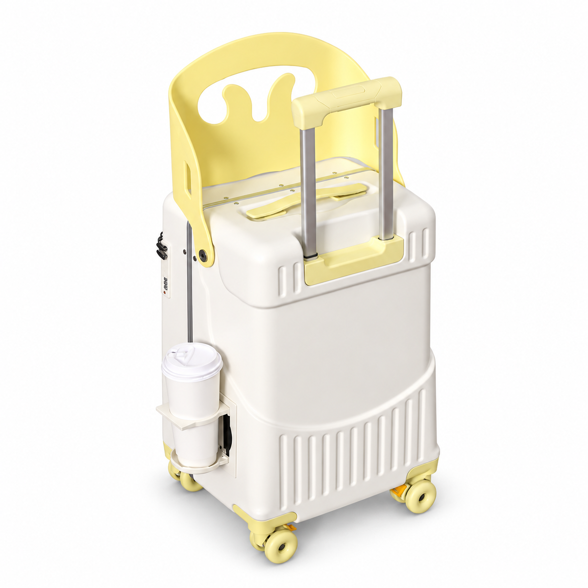 Durable, water-resistant ride-on carry-on suitcase for kids